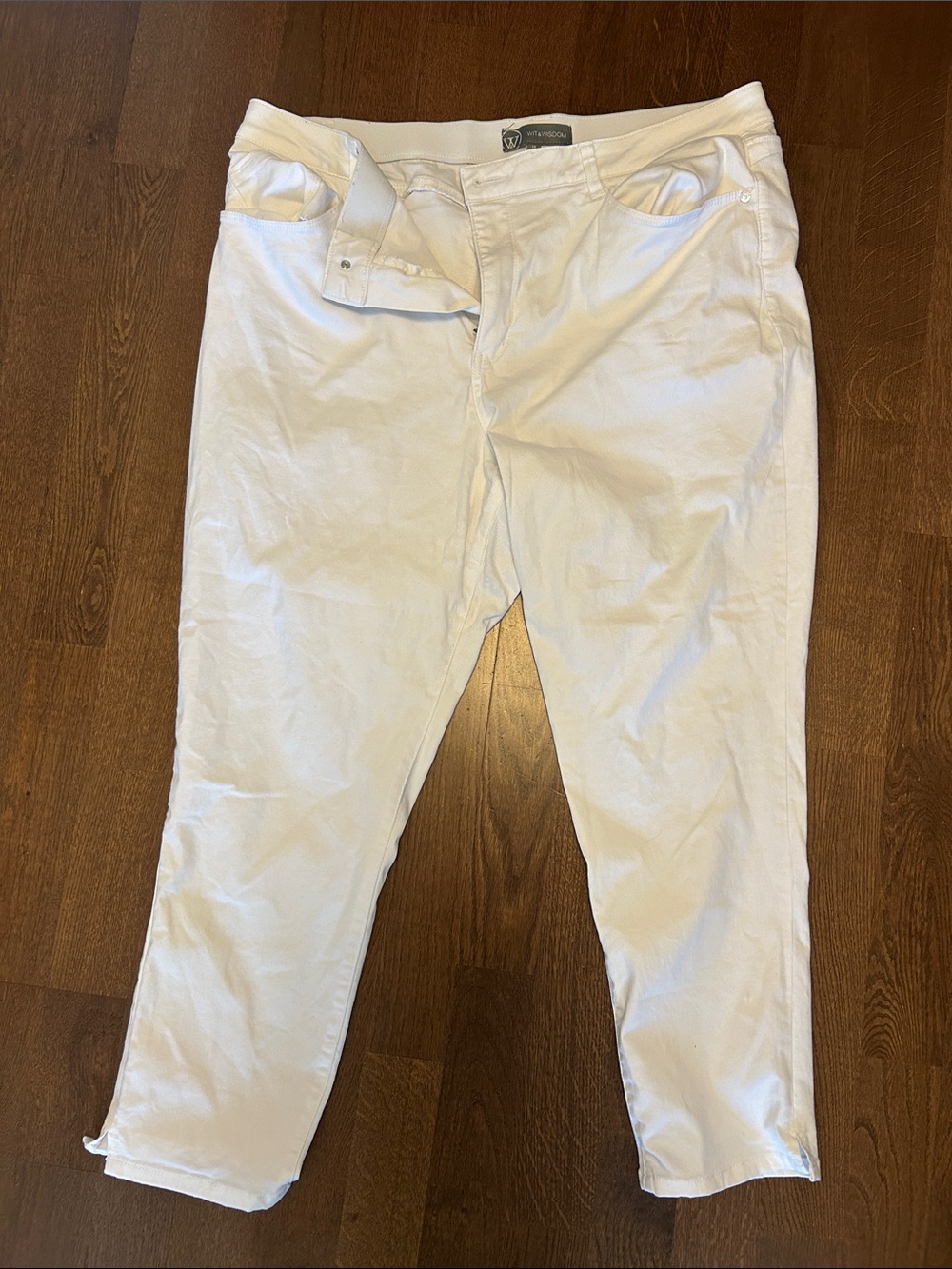 Wit & Wisdom White Womens Ankle Stretchy Jeans